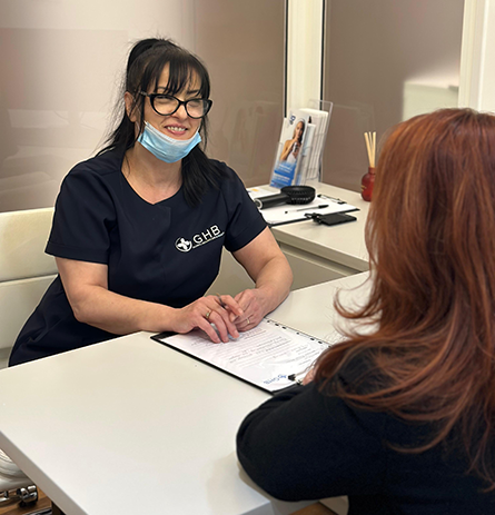 An image of an ongoning Consultation at GHB Clinic London